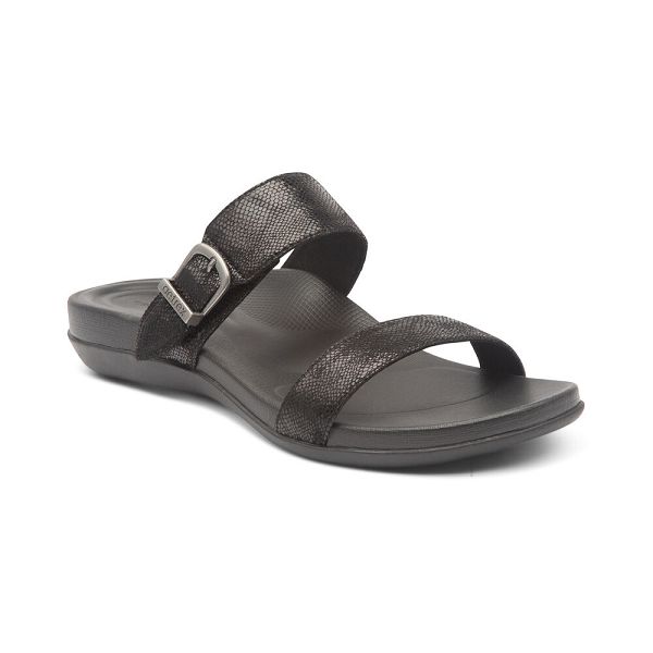 Aetrex Women's Mimi Water-Friendly Sandals Black Sandals UK 7515-664